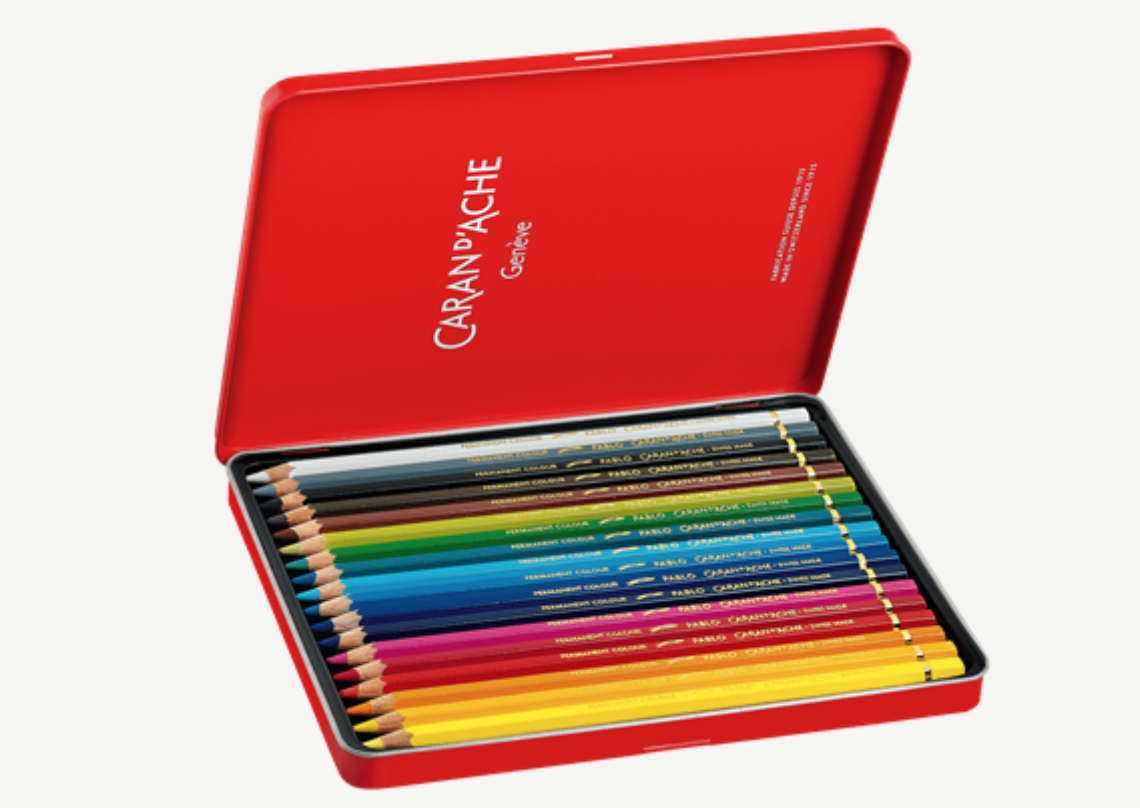 Caran d'Ache Swisscolor Colored Pencils - Set of 12