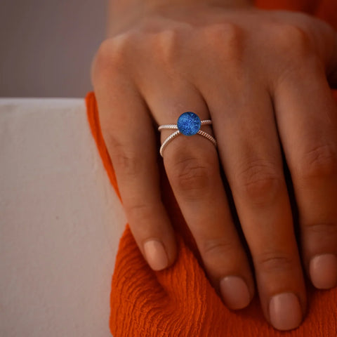 bague argent torsadée