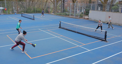 1 pickleball court on a tennis court, how to put a pickleball court on a tennis court
