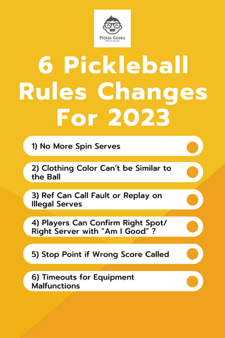 2023 pickleball rules changes summary, pickleball rules changes 2023