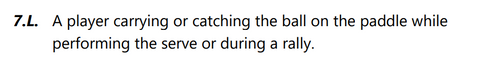 is a carry a fault in pickleball, official pickleball rule for a carry, can you carry the ball in pickleball, pickleball carry rule