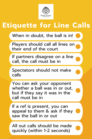 pickleball etiquette for line calls