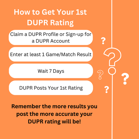 how to get a dupr rating, how to get your first dupr rating, steps to get a dupr rating