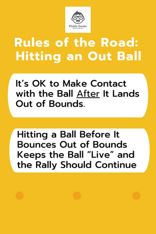 can you hit an out bll in pickleball, what if you hit an out ball in pickleball