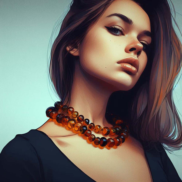 Woman's Baltic amber beads