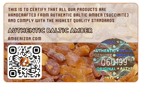 Authentic Baltic amber: Certificate of Authenticity - Genuine Baltic Amber (Succinite) - 100% real, raw amber stones.