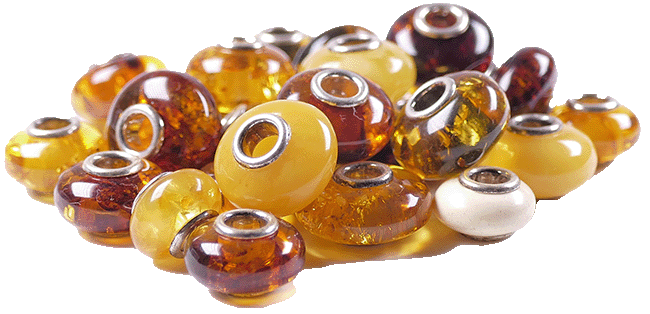 Large hole amber beads