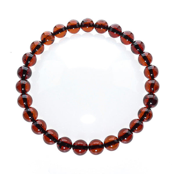 Round bead Baltic amber bracelet - Perfect AAA amber balls