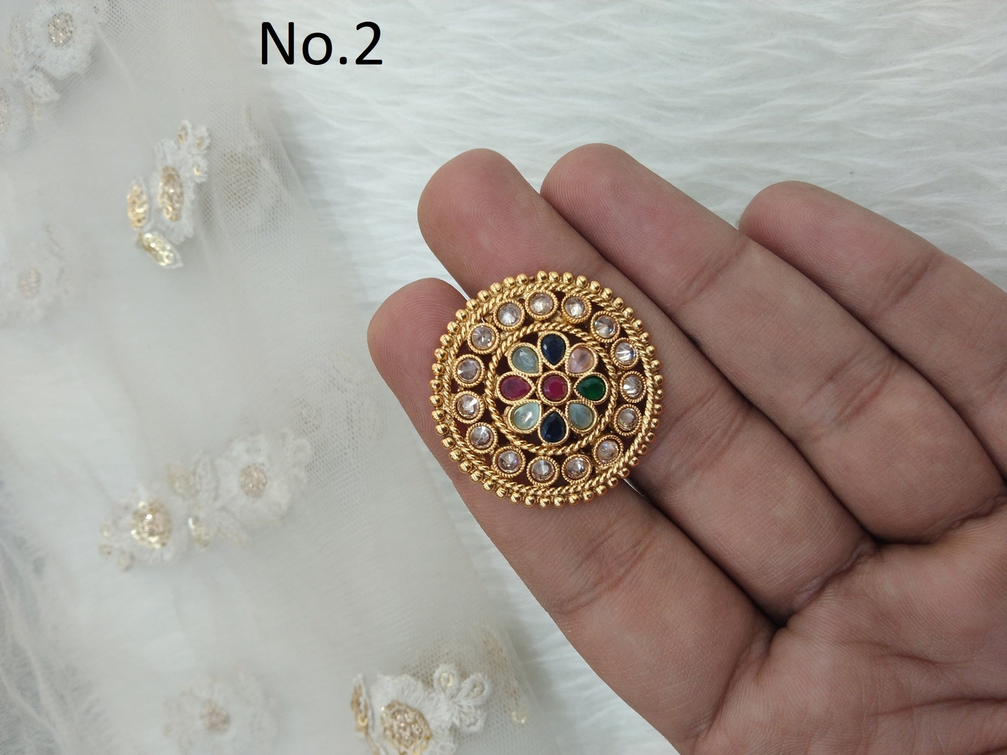 INDIAN HANDMADE 20 K YELLOW GOLD BRIDAL NATH NOSE RING QUEEN JODHA NOSE RING  | eBay