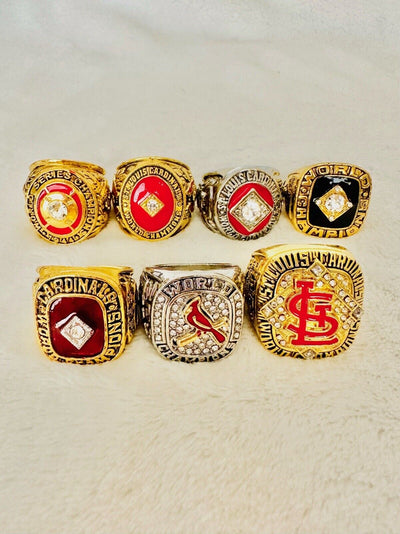 5 Pcs St Louis Cardinals World Series Ring Set, Ship 1931-46