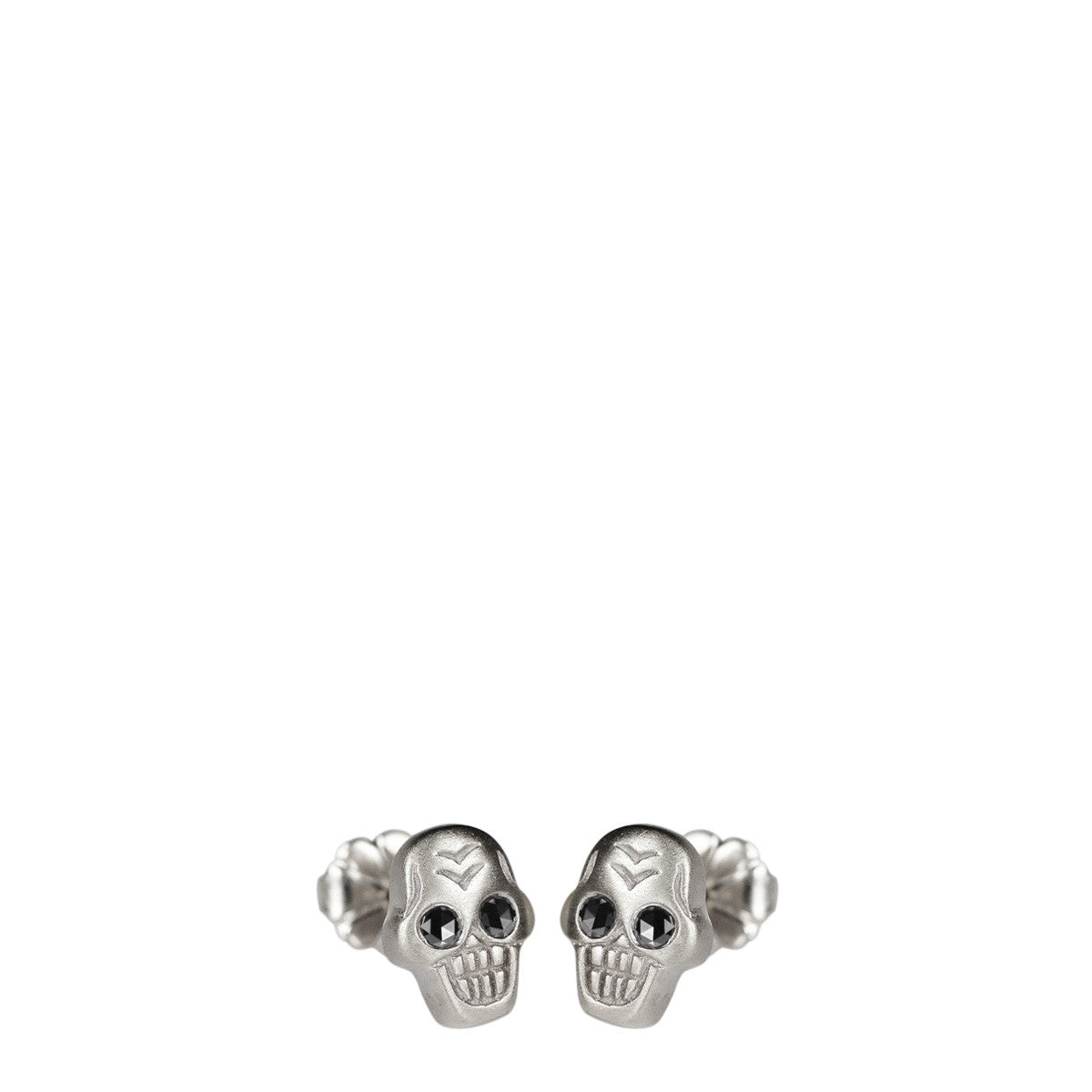 Sterling Silver Tiny Skull Stud 