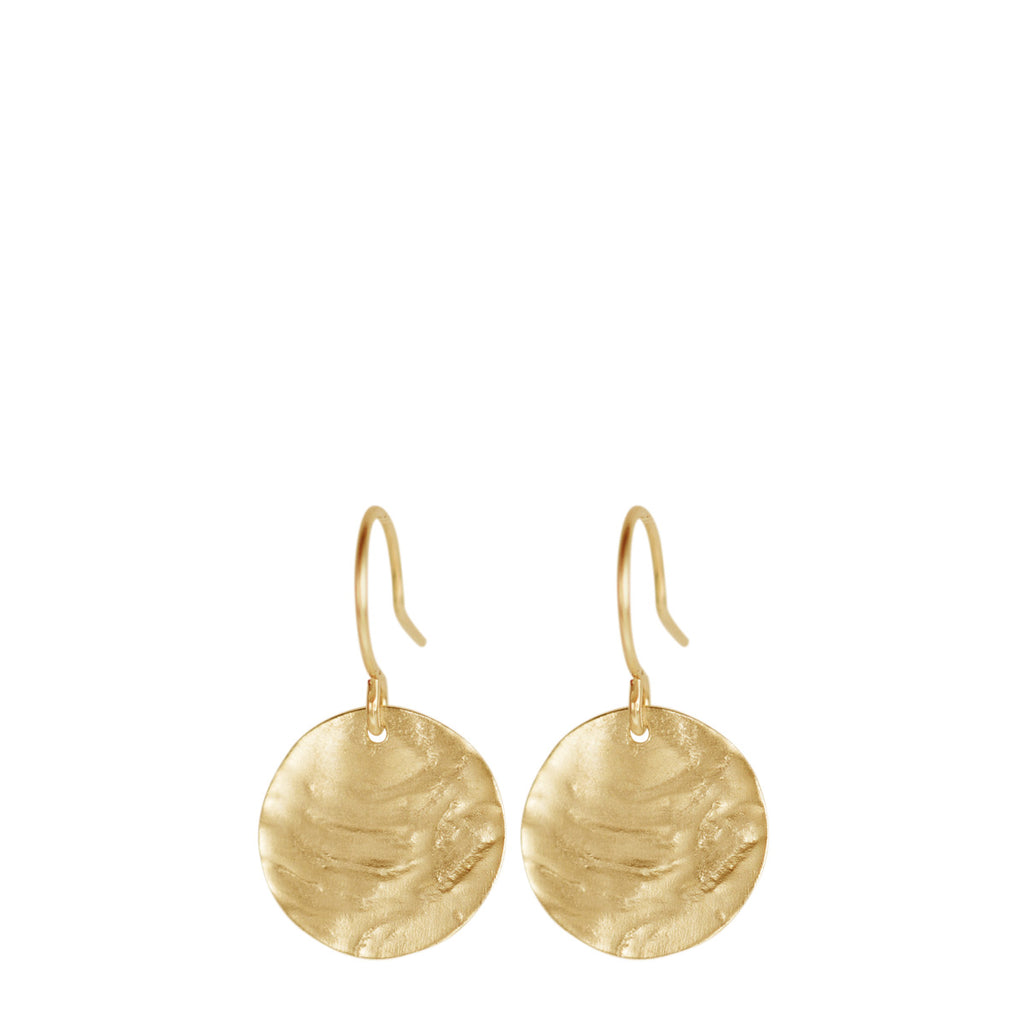 Me&Ro 10K Gold Teardrop Om Stud Earrings-