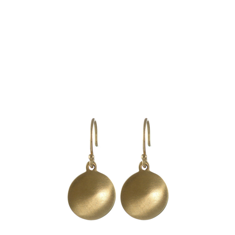 10K Gold Plain Disc Earrings - Me&Ro