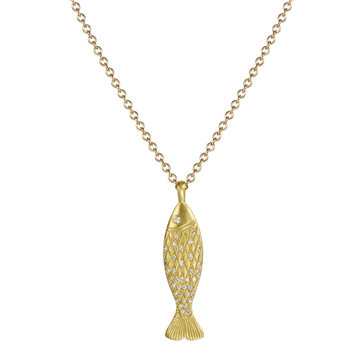 Gold n' Shell Fish Pendant