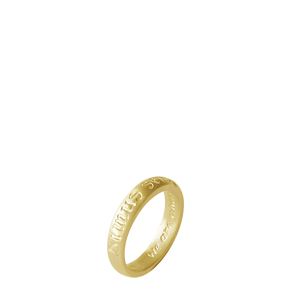 18K Gold Latin We Are Always In Process Ring - Me&Ro