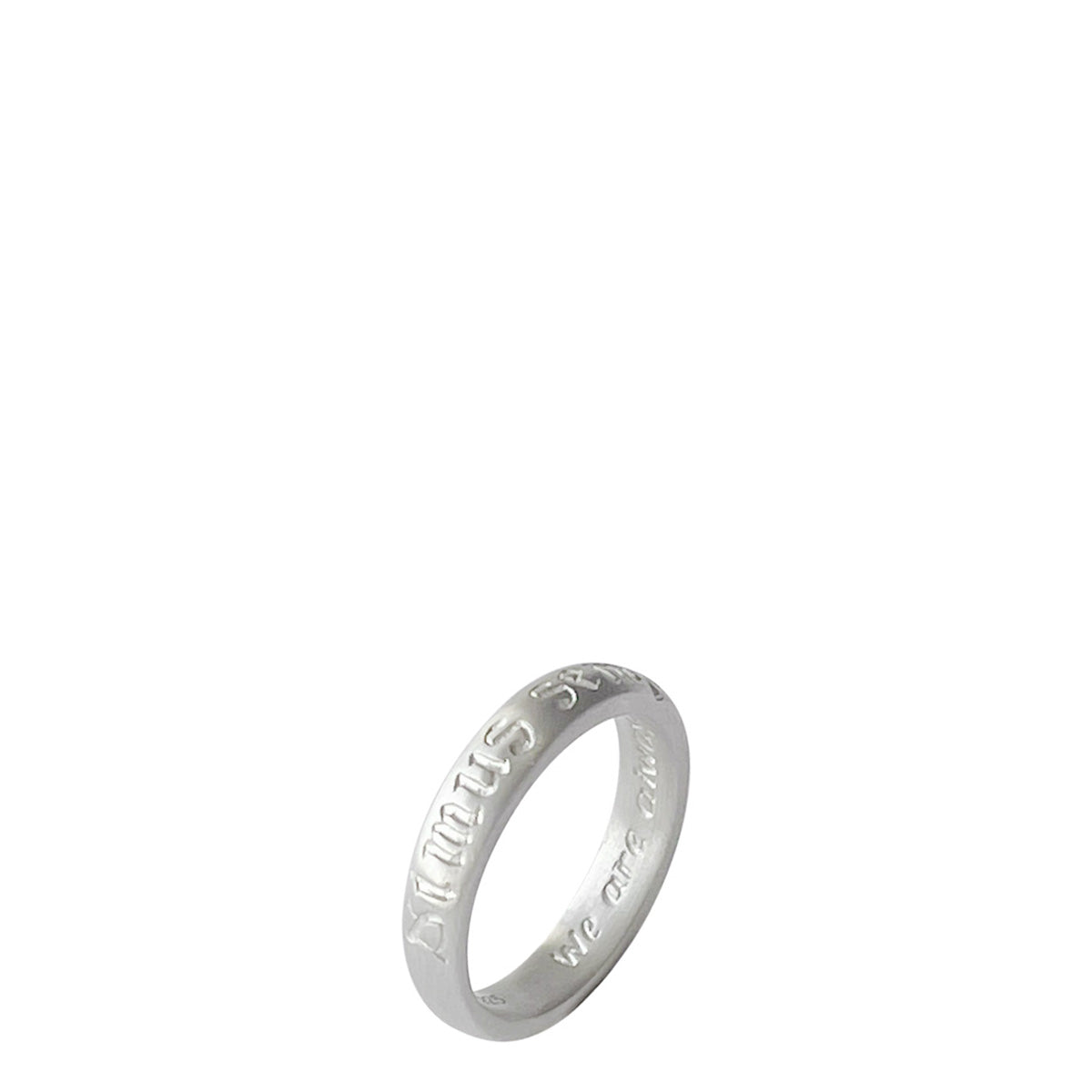 Sterling Silver Latin We Are Always In Process Ring