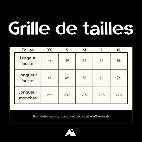 Grille de tailles t-shirt p1