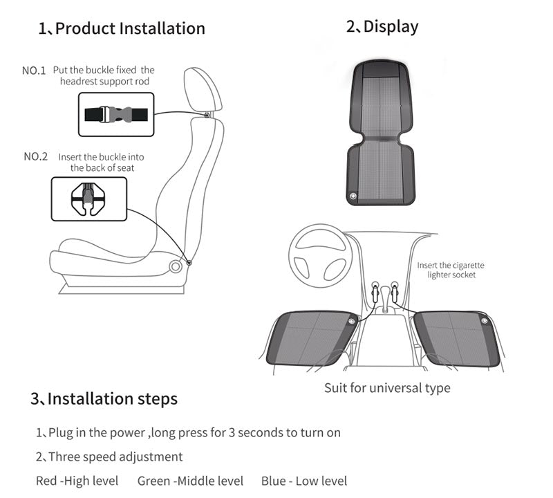 Cooling/Ventilation seat cover Mobicool (Waeco) MCS20 12V 