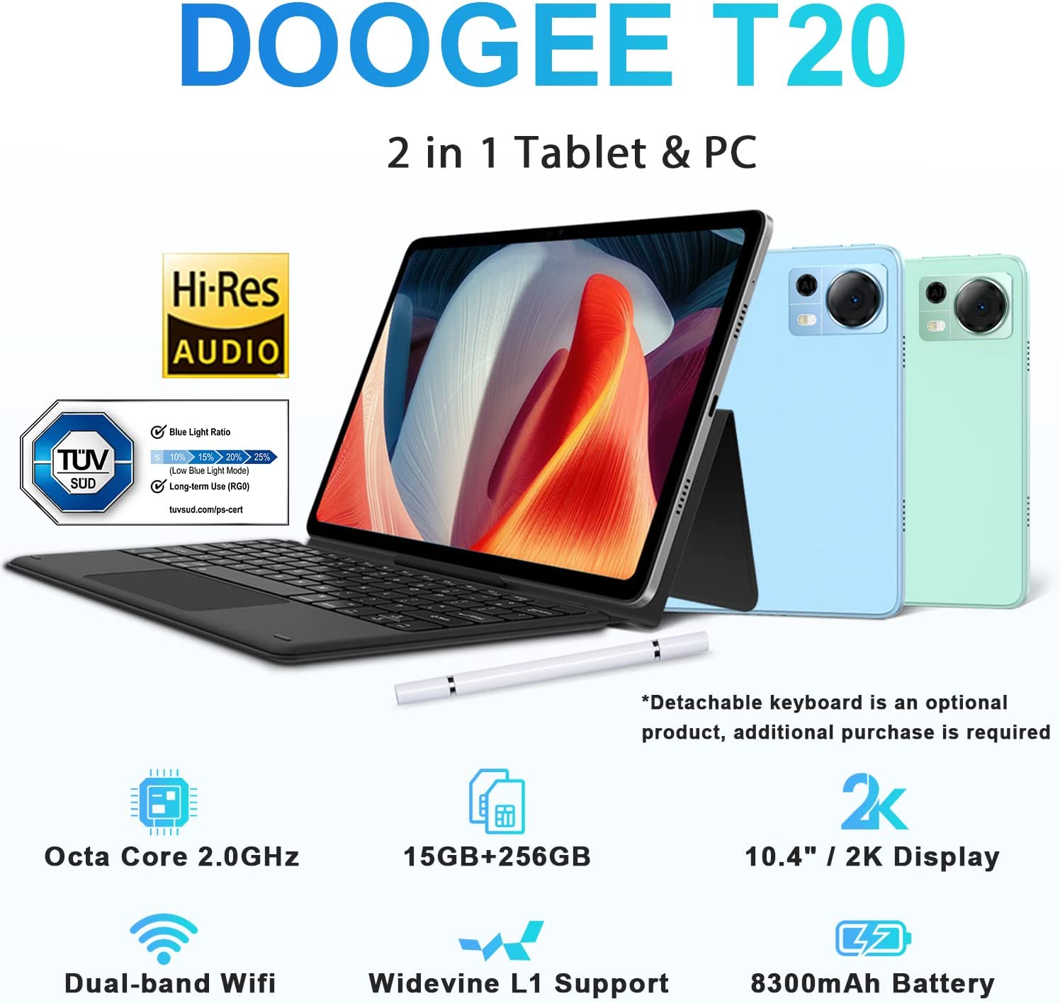 Grossiste Doogee - Doogee T10 (Tablette 4G - 10.1'', 128 Go, 8 Go R