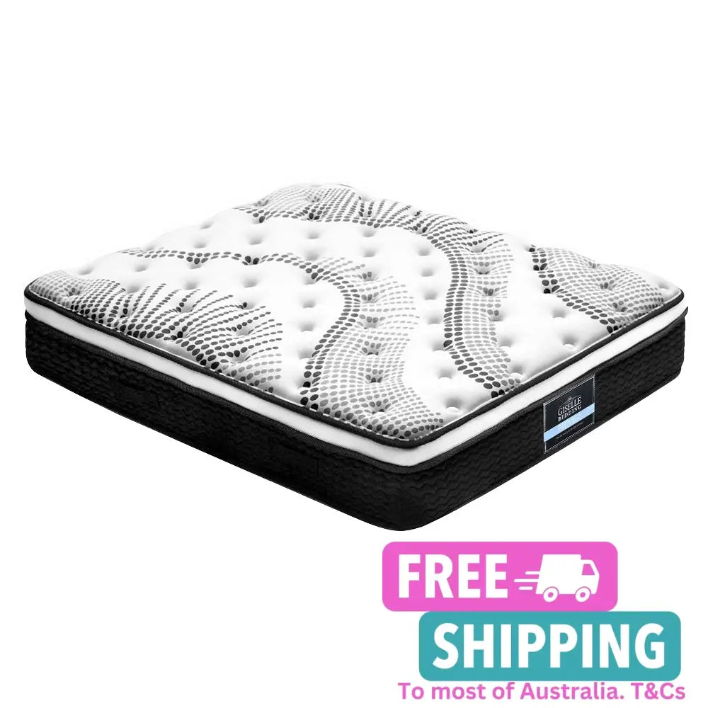 Giselle bedding queen mattress bed size euro top pocket spring foam 32cm cheap