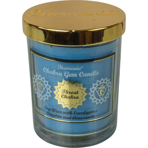 Harmonia Chakra Gem Candle - Throat Chakra - Evenstar's Chalice