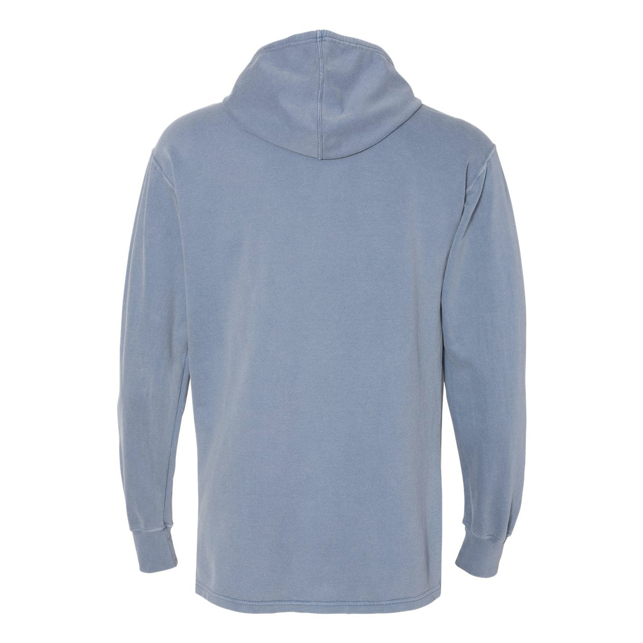 RHINO PIGMENT DYED HEAVY JERSEY SUBA HOODIE - WASHED DENIM  Men's Knit By Robert James