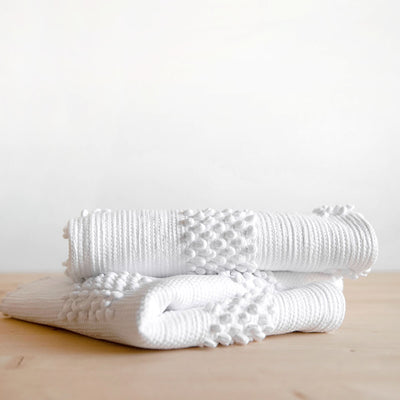 Hand-loomed Turkish Cotton Towel - Natural Dots