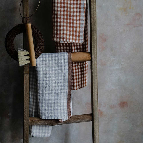 Gingham Linen Kitchen Towel – MARCH