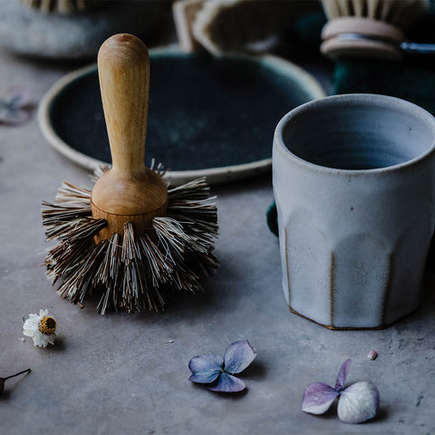 Pottery Scrub Brush Holder / Handmade Ceramic Ring Dish