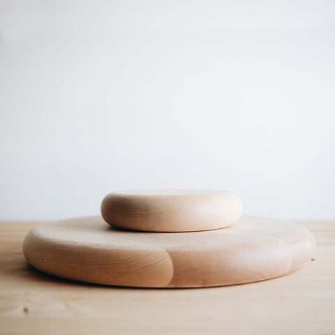 Aglow Wooden Candlesticks