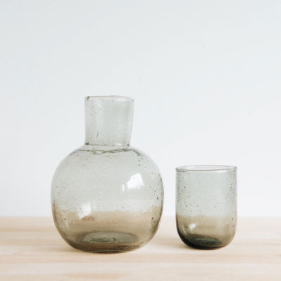 Seeded Glass Carafe - Clear