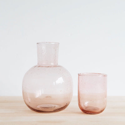 Seeded Glass Carafe - Clear