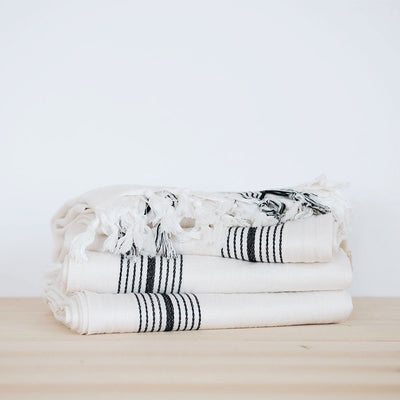 Turkish Kitchen Towels - Black & Cream — Audra Interiors