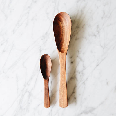 Acacia Wooden Oval Spoon Set – connectedgoods.com