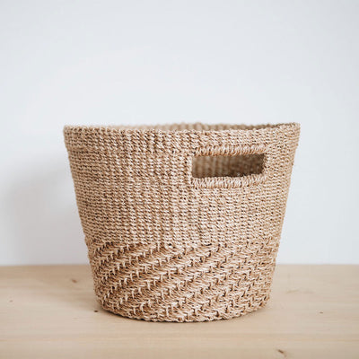 Rustic Natural Woven Decor Basket or Plant Vessel