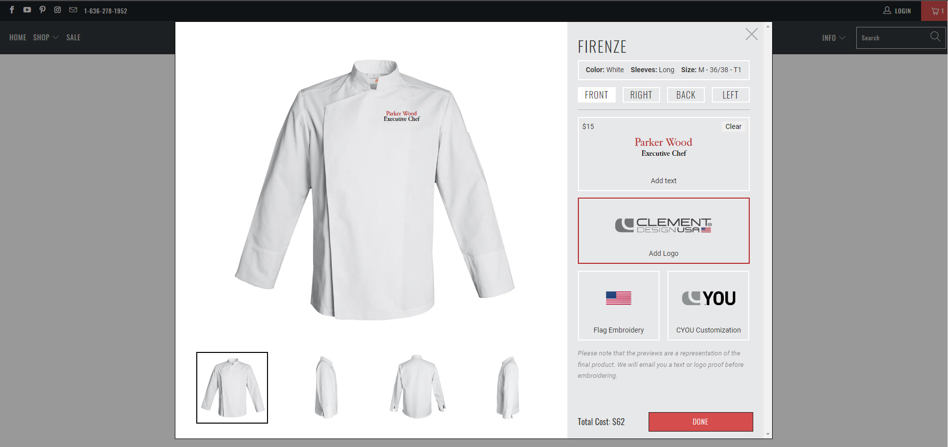 add a logo to your chef jacket