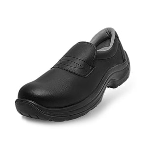 black slip on safety shoes