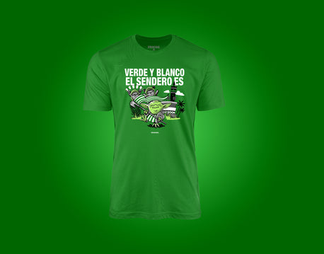 Camiseta Baby Yoda - Verde y Blanco el sendero es