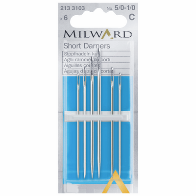 Milward Hand Sewing Needles - Self-Threading - Nos.4-8 - 6 Pieces