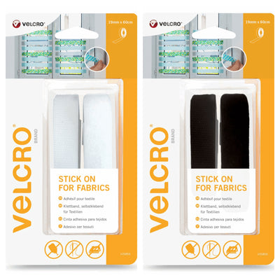 VELCRO BRAND Stick on for Fabrics Tape 19 Mm X 60 Cm - Black for sale  online