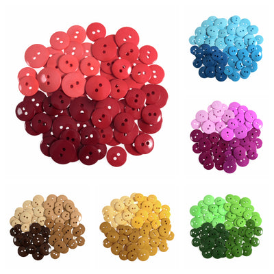 Large Plastic Giant Flower Buttons Clown Colours Packs Of 2 Size 63.5 mm