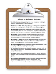9 steps to a cleaner business
