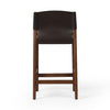 Lulu Counter Stool Espresso Leather Blend Back View 229165-006
