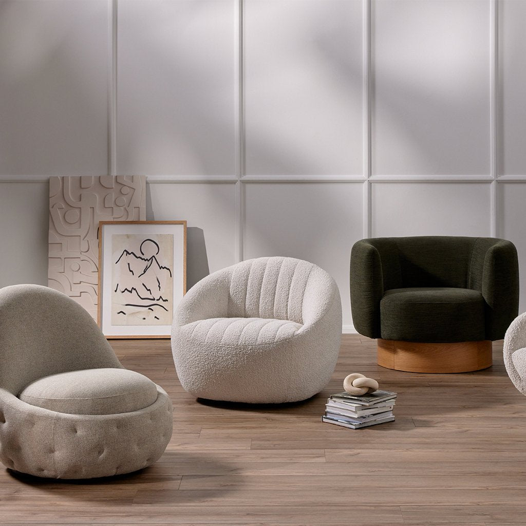 Audie Swivel Chair - Knoll Natural | Four Hands – Artesanos Design ...