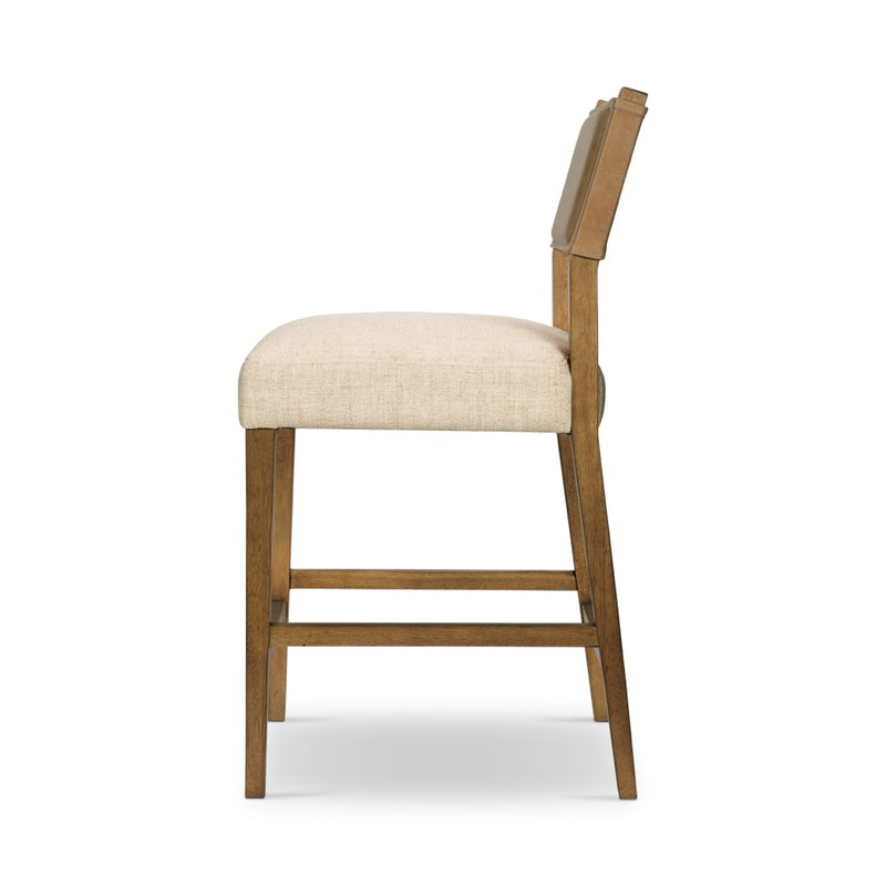 Four Hands Ferris Counter Stool Winchester Beige Side View