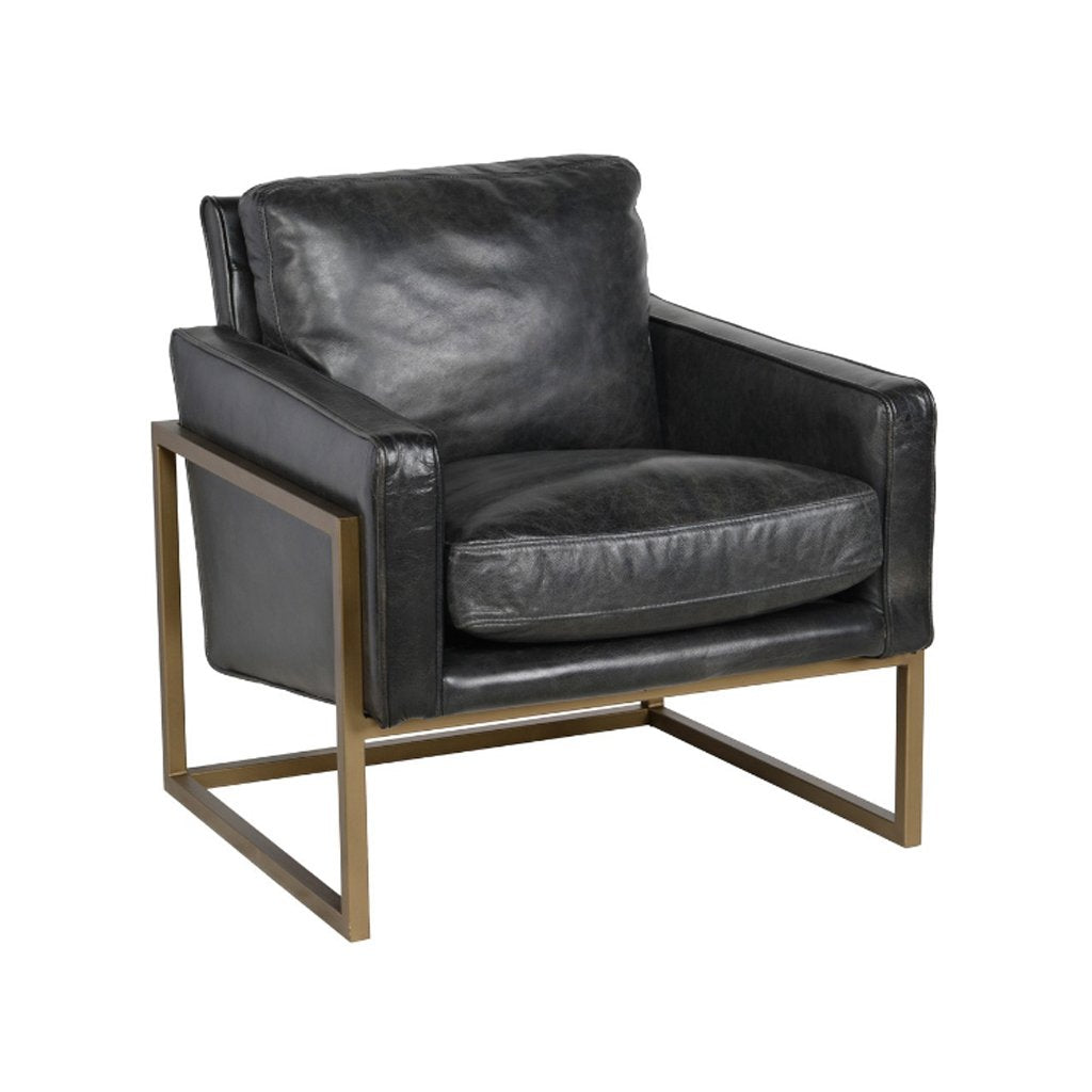 Ken Black Leather Club Chair Buy At Artesanos