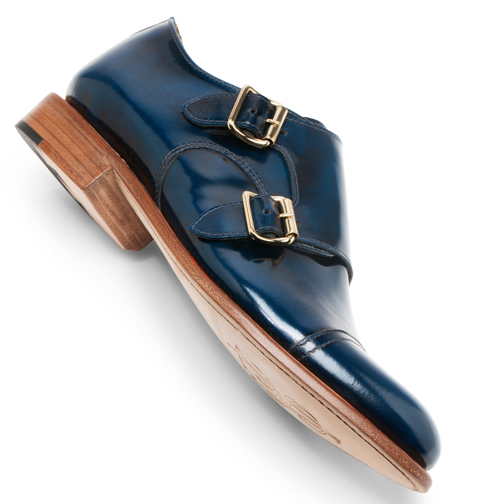 Mr. Colin Navy Women's Monk Strap 