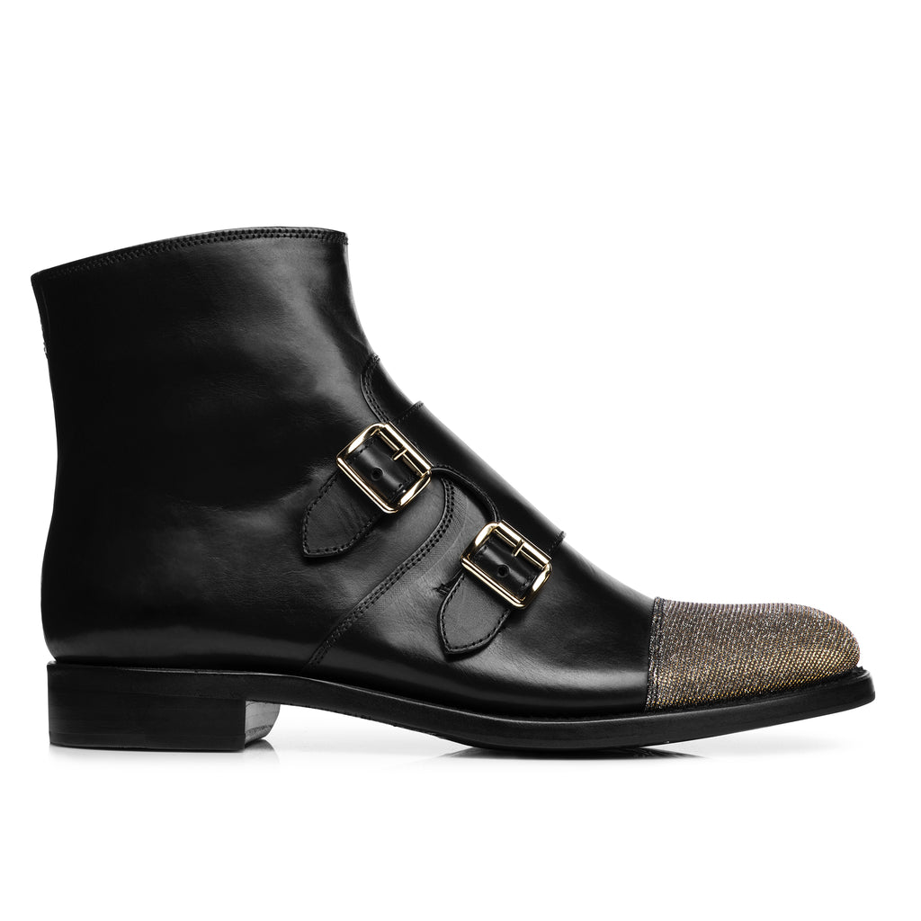 office black buckle boots