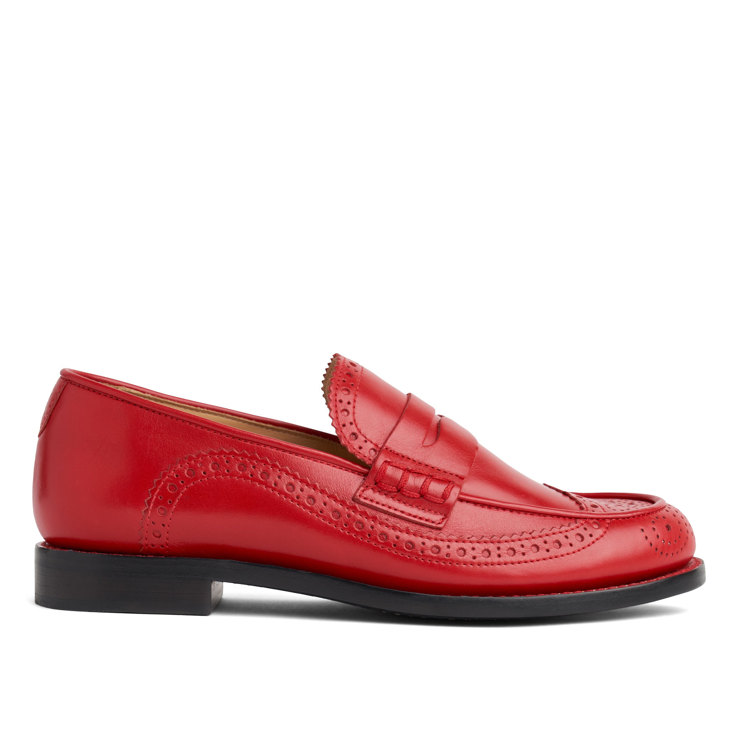 Charlotte Red Leather Women's Brogue