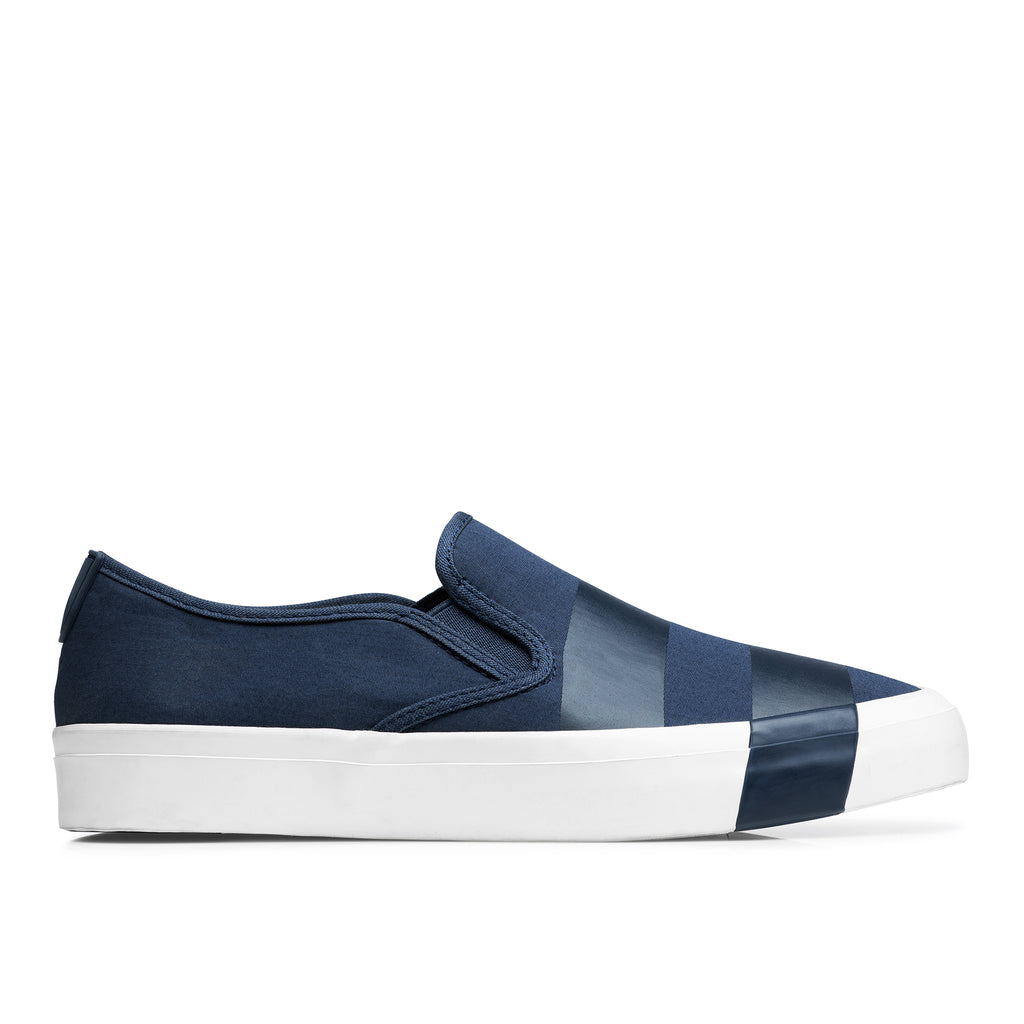 slip on navy sneakers